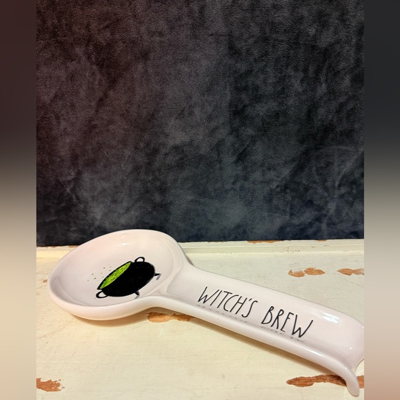 Rae Dunn Halloween “Witch’s Brew” Spoon Rest Cauldron Design - Picture 3 of 6
